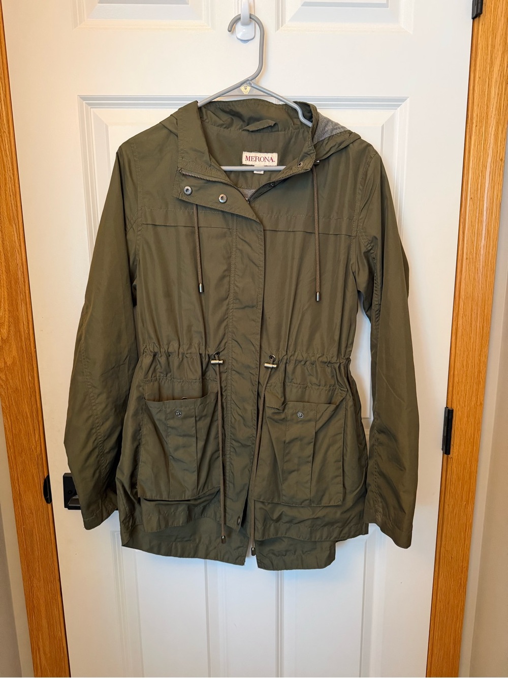 Merona Olive Green Hooded Utility Anorak Jacket - Picture 5 of 5